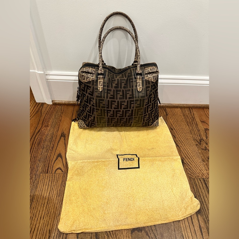 Fendi Black and Brown Satchel - Picture 2 of 16